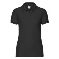 Женская футболка Fruit of the Loom 65/35 Polo 180 г, черная — XL