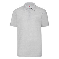 Теніска Fruit of the Loom 65/35 Polo 180g, сірий меланж, розмір 4XL — 4ХL