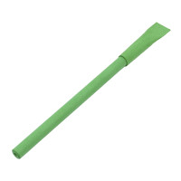 Ручка ORGANIC из переработанной бумаги, 13 см - Зеленый