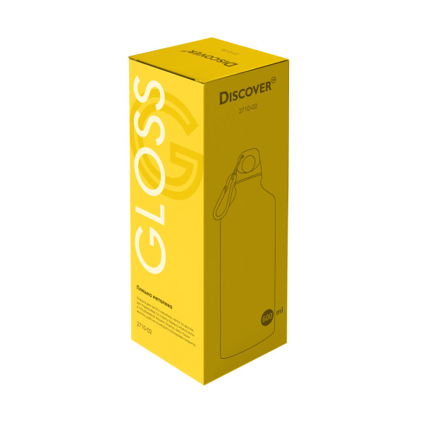 Бутылка металлическая Gloss, ТМ Discover
