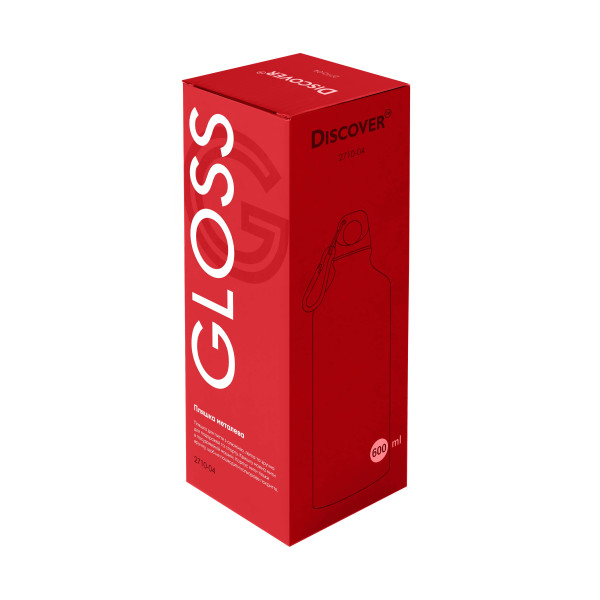 Бутылка металлическая Gloss, ТМ Discover