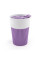 AFINA, Керамічне горнятко з кольоровим силіконом і пластиковою кришкою, 400 мл