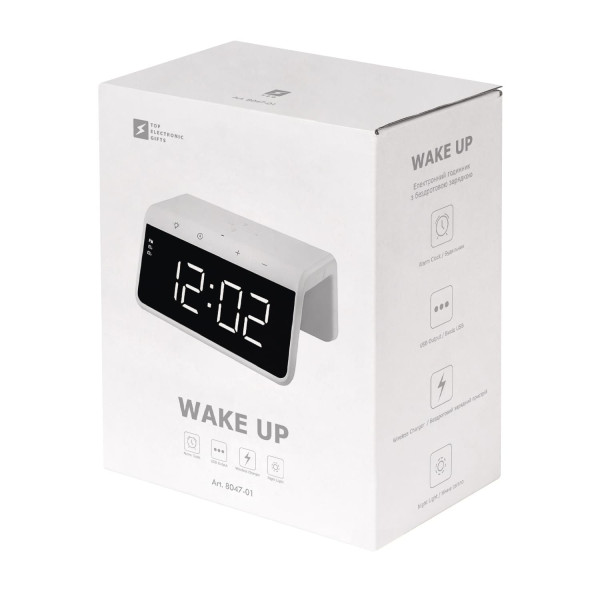 Часы с беспроводной зарядкой Wake Up, TM TEG, с беспроводной зарядкой, TM TEG