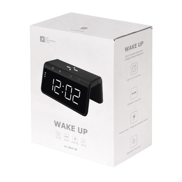 Часы с беспроводной зарядкой Wake Up, TM TEG, с беспроводной зарядкой, TM TEG