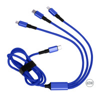 Зарядный кабель Solin Type-C 3в1 60W