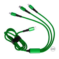 Зарядний кабель Solin Type-C 3в1 60W