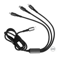 Зарядний кабель Solin Type-C 3в1 60W
