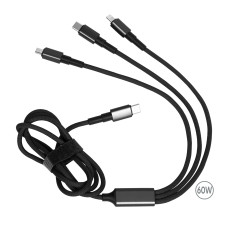 Зарядный кабель Solin Type-C 3в1 60W