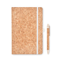 Записная книжка A5 с ручкой SUBER SET, 96 л, пробка