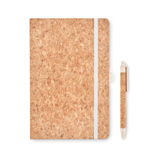 Записная книжка A5 с ручкой SUBER SET, 96 л, пробка