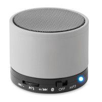 ROUND BASS, Портативна Bluetooth-колонка, Ø6x4,9 см — Сірий