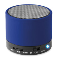 ROUND BASS, Портативна Bluetooth-колонка, Ø6x4,9 см — Синій