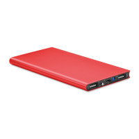 POWERFLAT8, Павербанк на 8000 mAh, металл - Красный