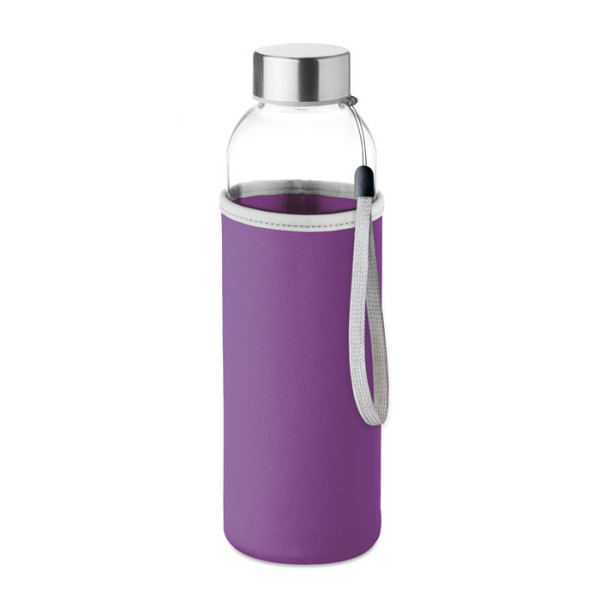 Пляшка для пиття UTAH GLASS 500 мл, скло/неопрен — Помаранчевий