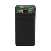 TEKNO, Павербанк на 10000 mAh з цифровим індикатором заряду та двома LED-діодами — Білий